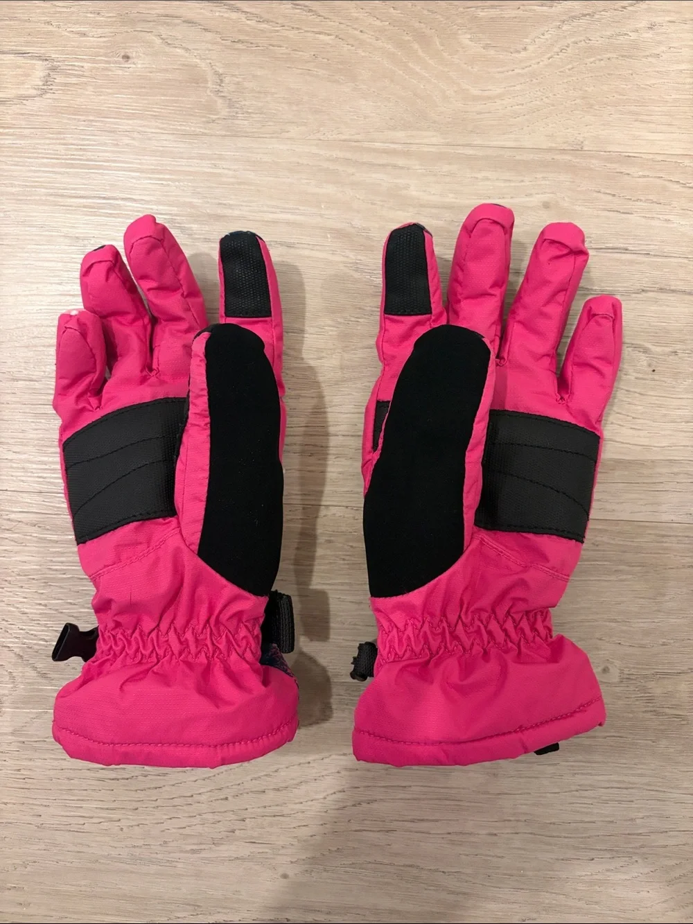 Columbia Pink & Teal Patterned Kids Winter Gloves